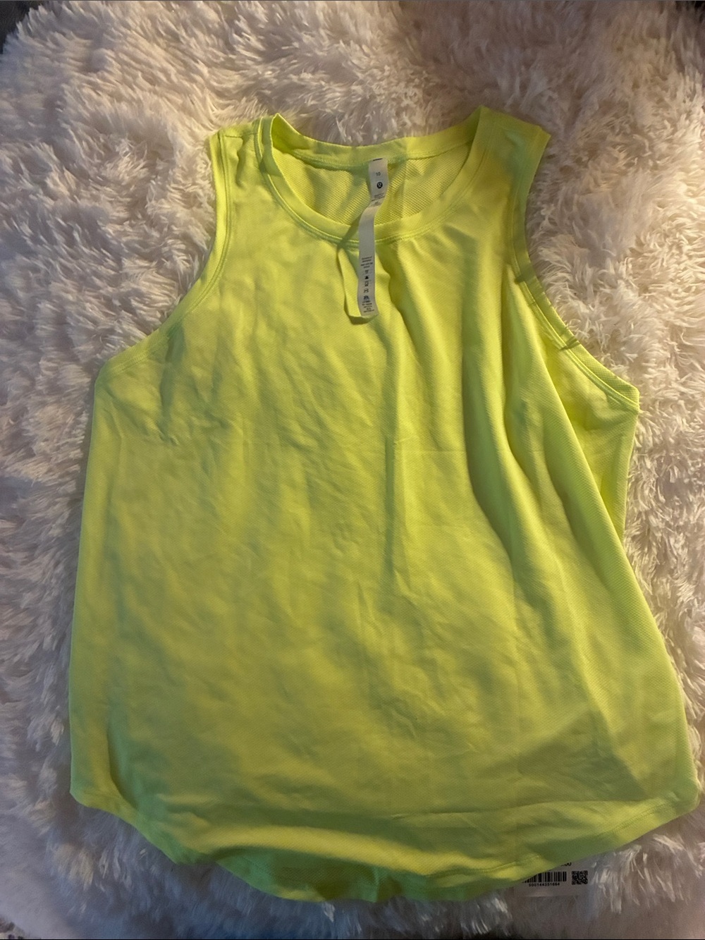 lululemon athletica High Neck Run & Train Tank in Neon Yellow